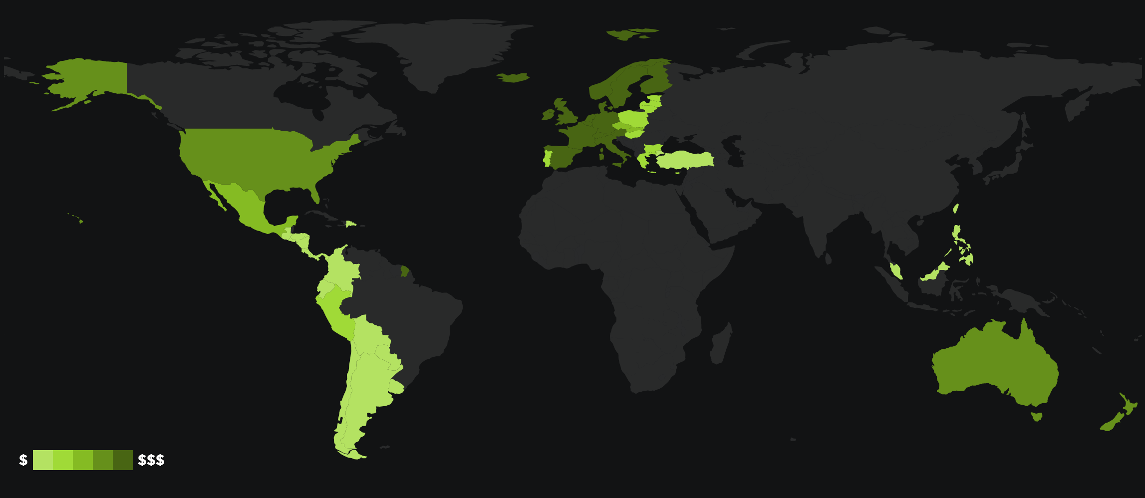 spotify world map